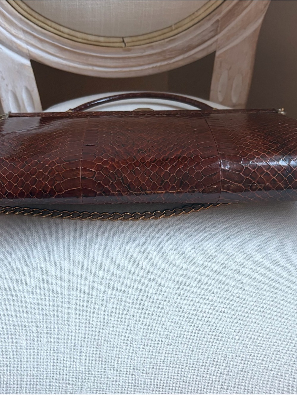 Brown python bag - Picture 9 of 14